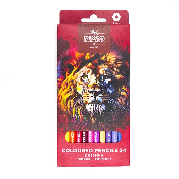 

Карандаши цветные Koh-I-Noor Red Lion 3554 24 цвета, дерево, шестигранные