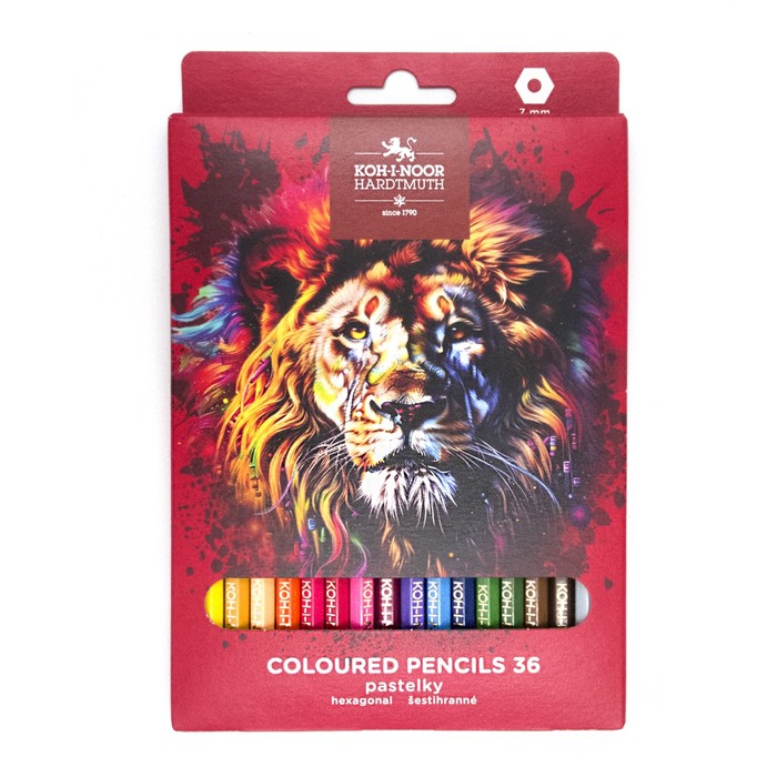 

Карандаши цветные Koh-I-Noor Red Lion 3555 36 цветов, дерево, шестигранные