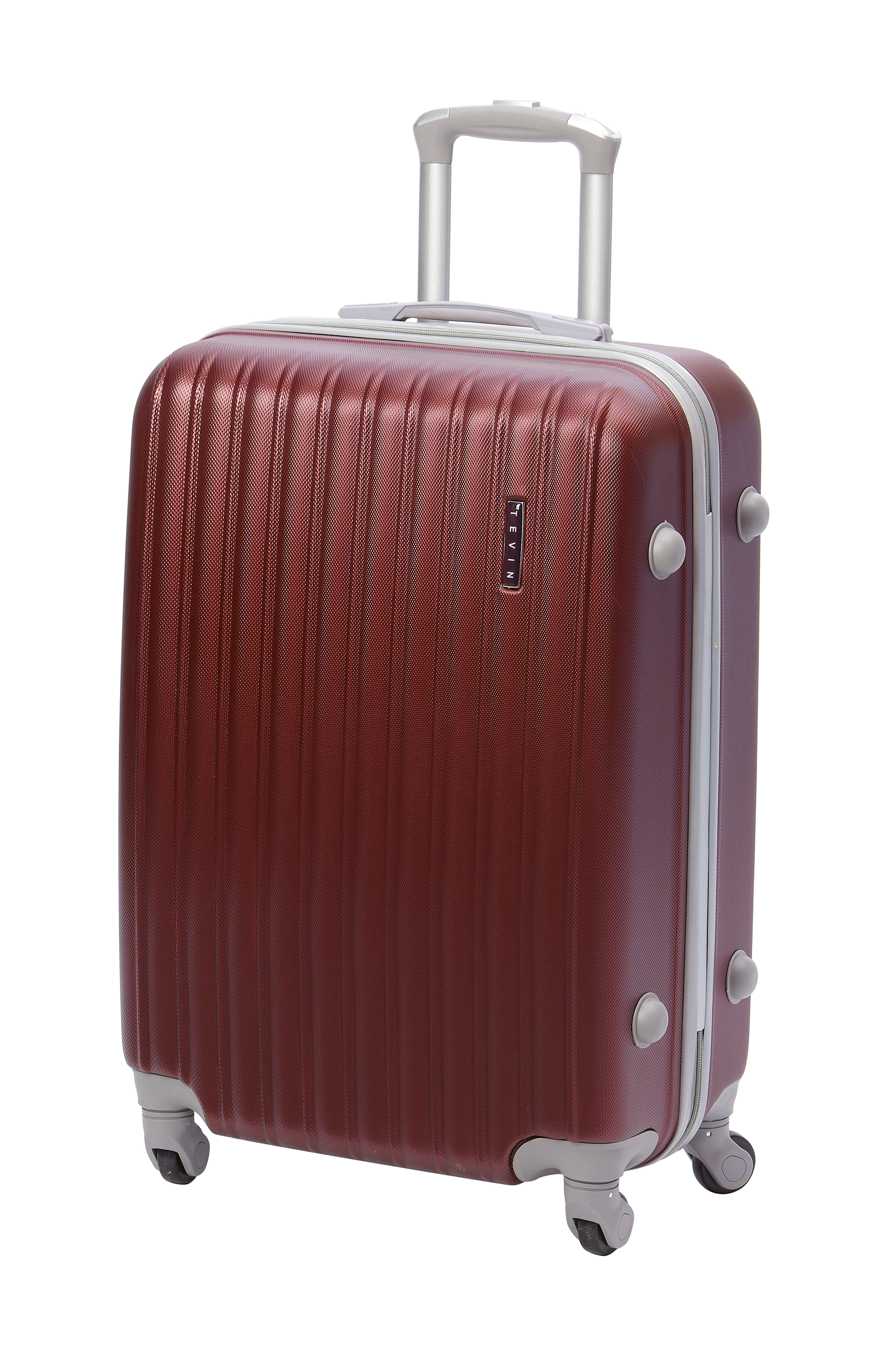 Чемодан TEVIN 0013 бордовый р. L