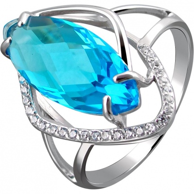 

Кольцо из серебра с Swarovski/фианитом р. 18,5 Эстет С22К250865, С22К250865