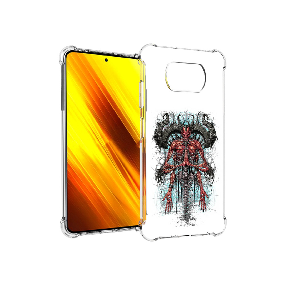 

Чехол MyPads Tocco для Xiaomi Poco X3 дьявол (PT154881.262.340), Прозрачный, Tocco