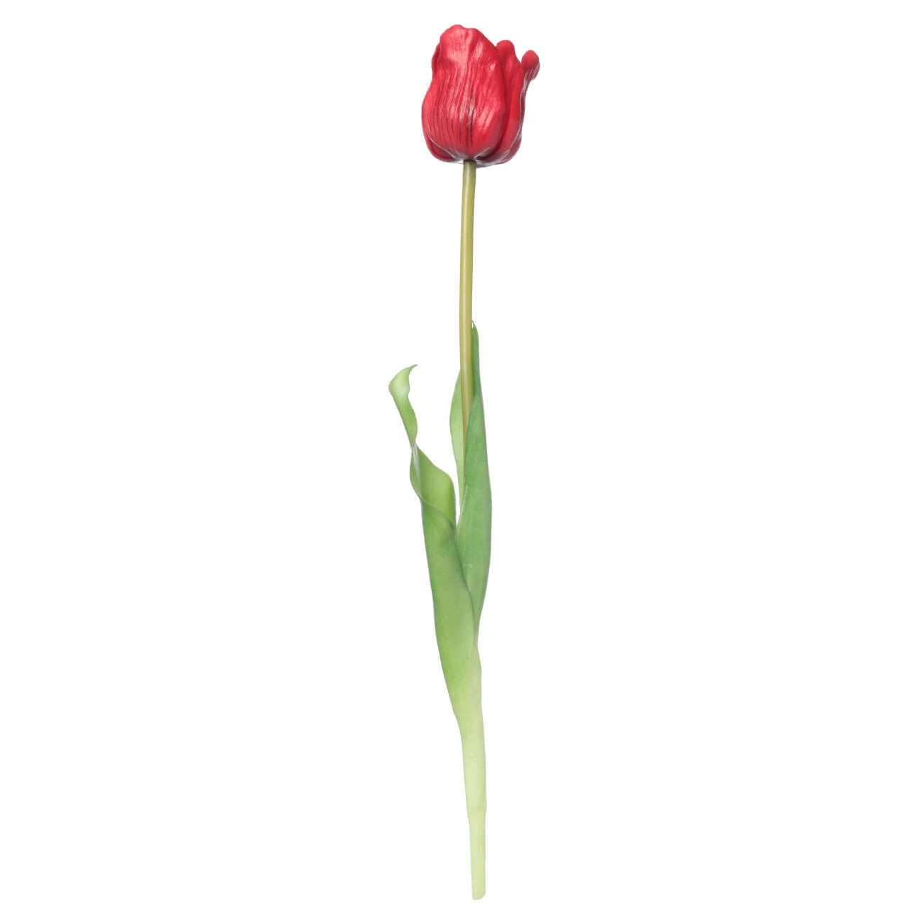Цветок искусственный 47 см ТЭП красный Тюльпан Tulip garden