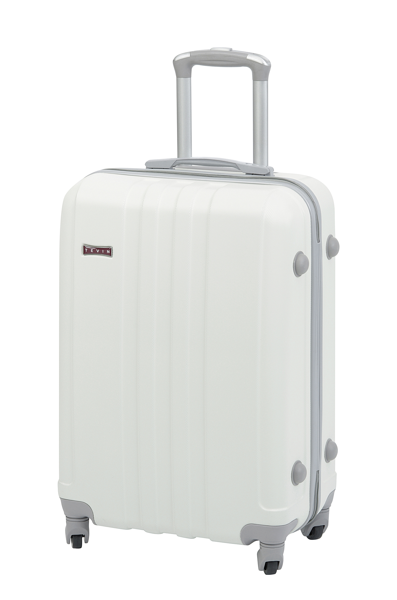 Чемодан TEVIN 0060 белый р. S+