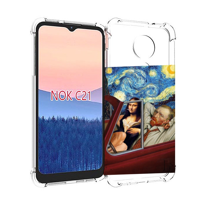 

Чехол MyPads Да-Винчи-в-одном для Nokia C21, Прозрачный, Tocco