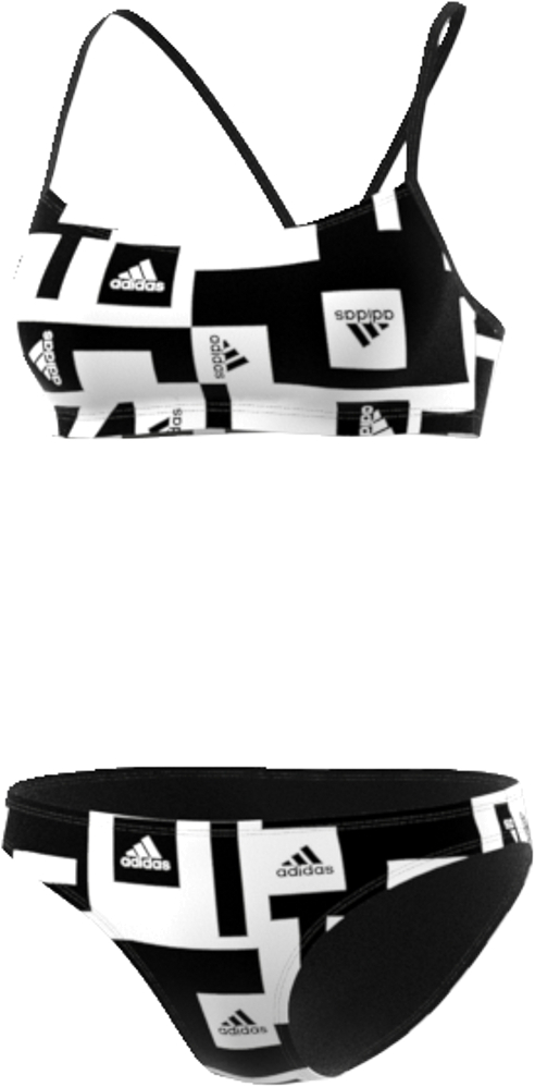 Купальник раздельный женский Adidas H62031 черный; белый M