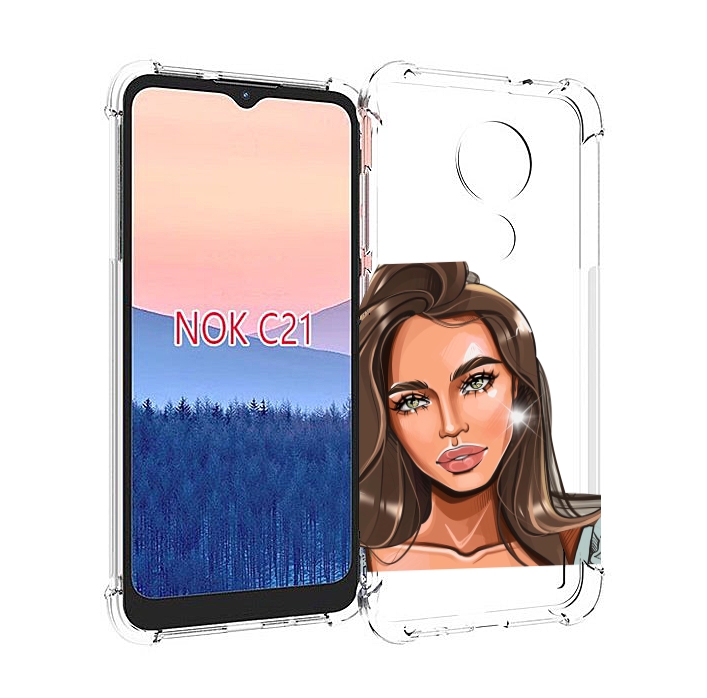 

Чехол MyPads Девушка-с-зелеными-глазами для Nokia C21, Прозрачный, Tocco
