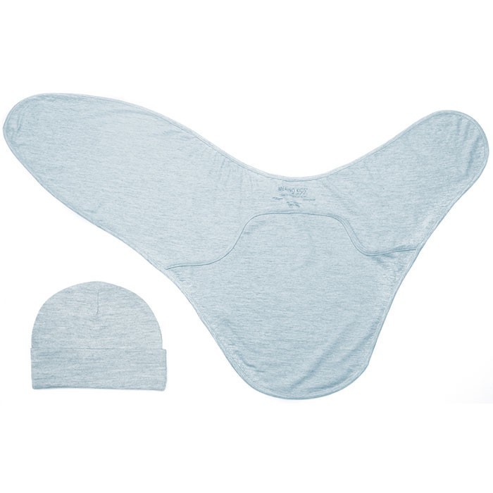 

Комплект Merino kids COCOOI Простынка/Шапочка серый 618125