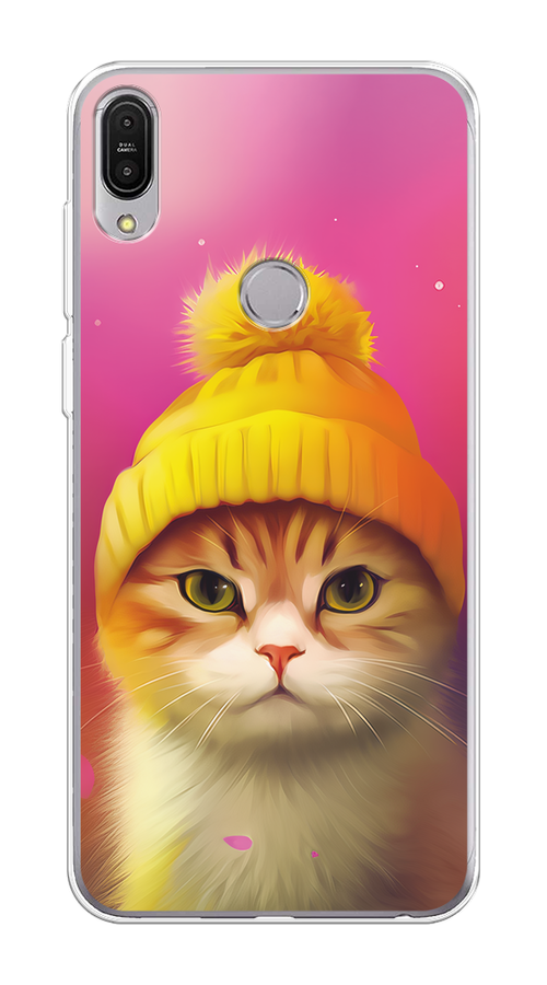 

Чехол на Asus ZenFone Max Pro ZB602KL "Котик в шапочке", Розовый;желтый;бежевый, 43550-1