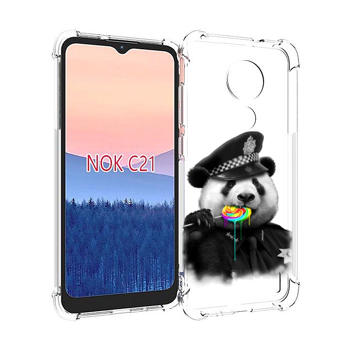 

Чехол MyPads Панда полиция для Nokia C21, Прозрачный, Tocco