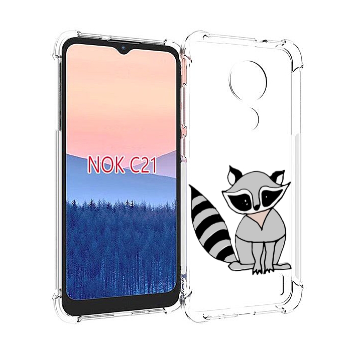 

Чехол MyPads Енотик для Nokia C21, Прозрачный, Tocco