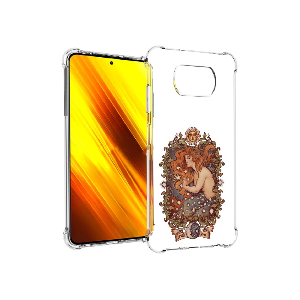 

Чехол MyPads Tocco для Xiaomi Poco X3 звездная девушка абстракция (PT154881.262.351), Прозрачный, Tocco