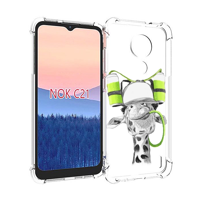 

Чехол MyPads Жираф для Nokia C21, Прозрачный, Tocco