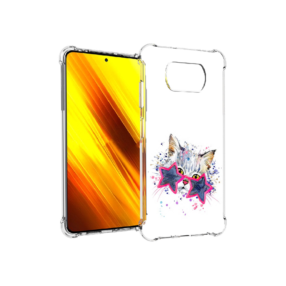 

Чехол MyPads Tocco для Xiaomi Poco X3 звездные очки (PT154881.262.353), Прозрачный, Tocco