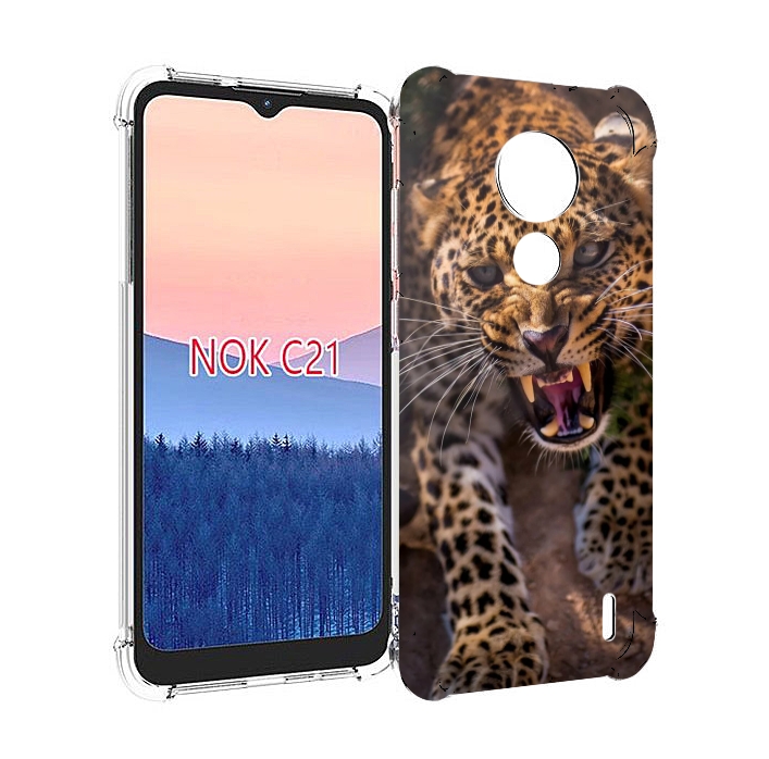 

Чехол MyPads Злой-гепард для Nokia C21, Прозрачный, Tocco