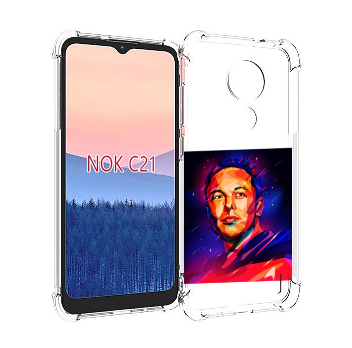 

Чехол MyPads Илон-Маск для Nokia C21, Прозрачный, Tocco