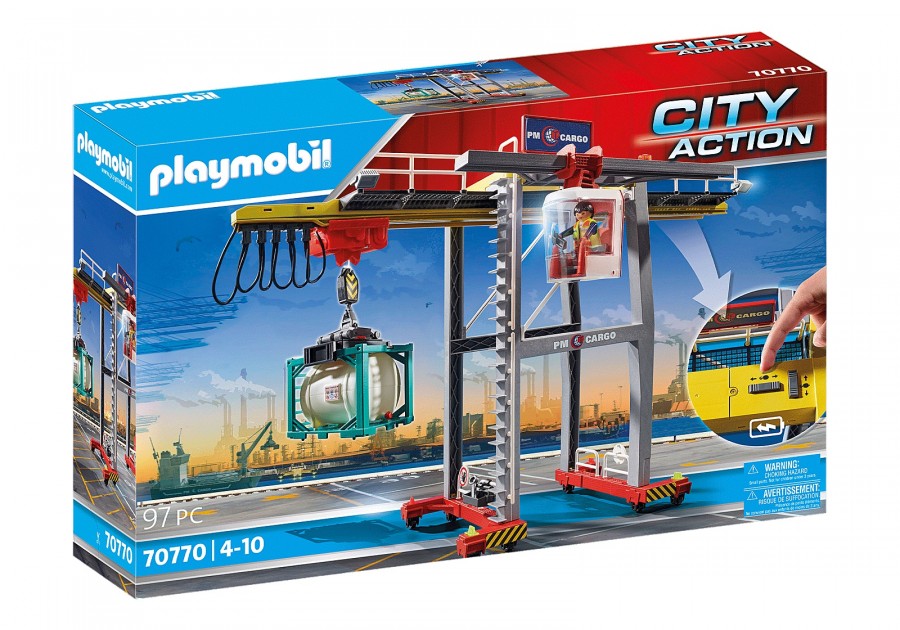 фото Мостовой кран c контейнерами playmobil