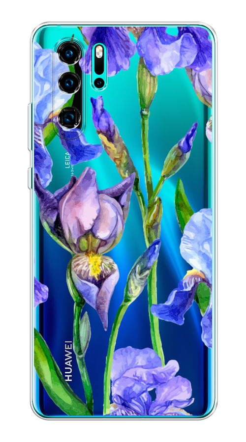 

Чехол Awog на Huawei P30 Pro "Синие ирисы", Разноцветный, 67650-8