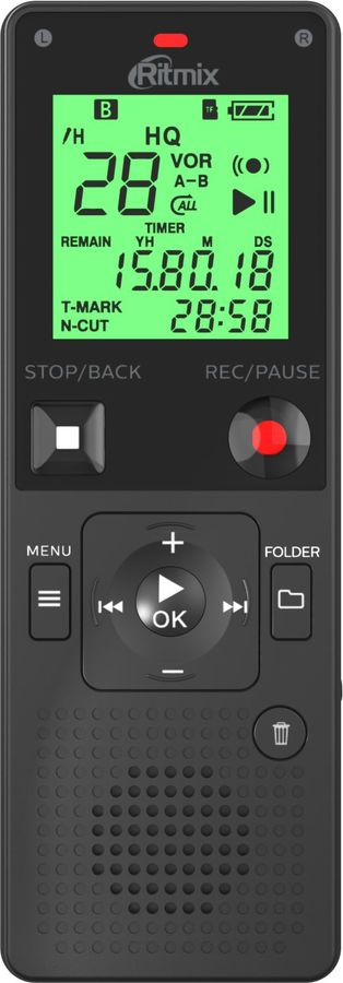 

Цифровой диктофон Ritmix RR-820 8 Гб Black, RR-820