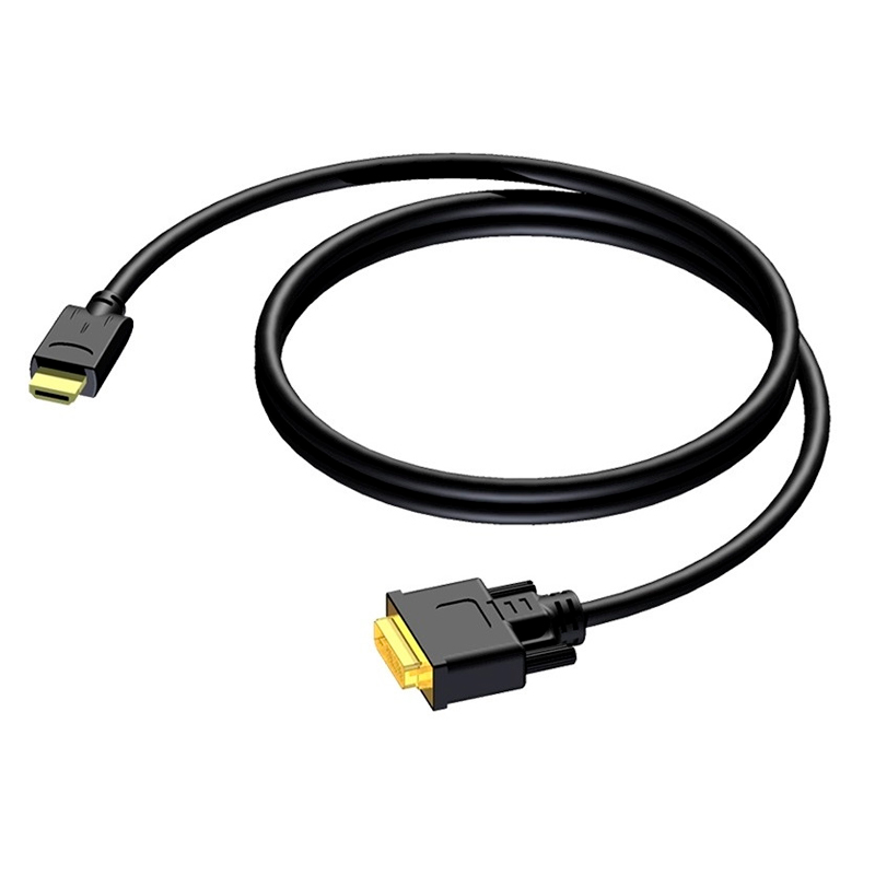 Кабель Procab HDMI - DVI вилка-вилка 5м (CDV160/5) черный