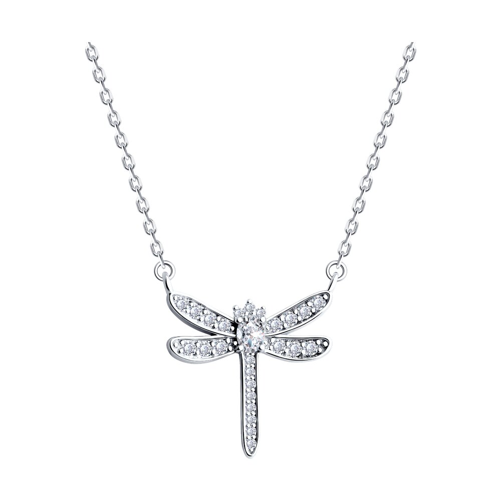 

Колье из серебра 40-45 см SOKOLOV 94070888-91, фианит, 94070888-91