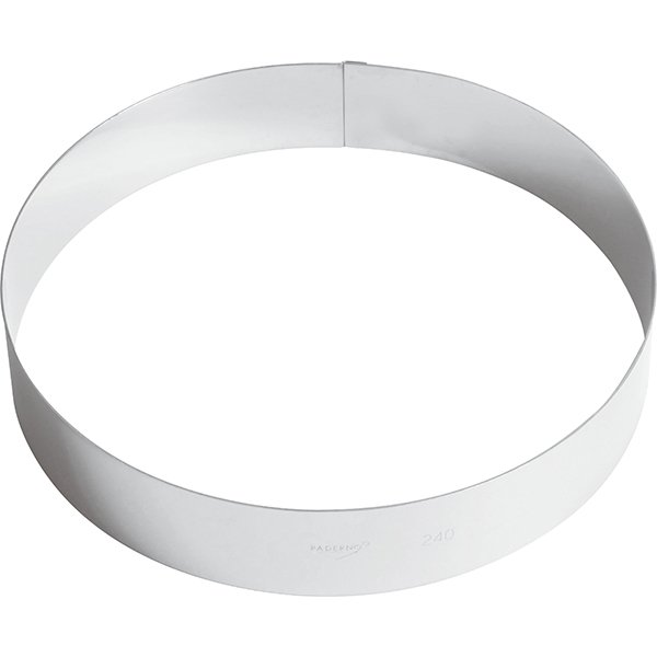 

Кольцо кондитерское d=24 см h=4.5 см Paderno 4140158, Серебристый