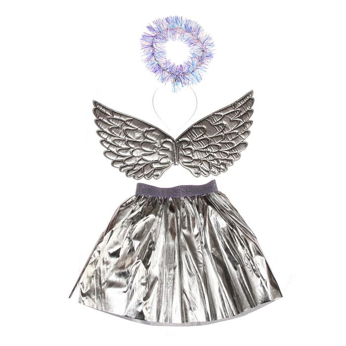 Карнавальный набор «Ангел», 3 предмета: ободок, крылья, юбка карнавальный набор ангел 3 предмета юбка ободок крылья