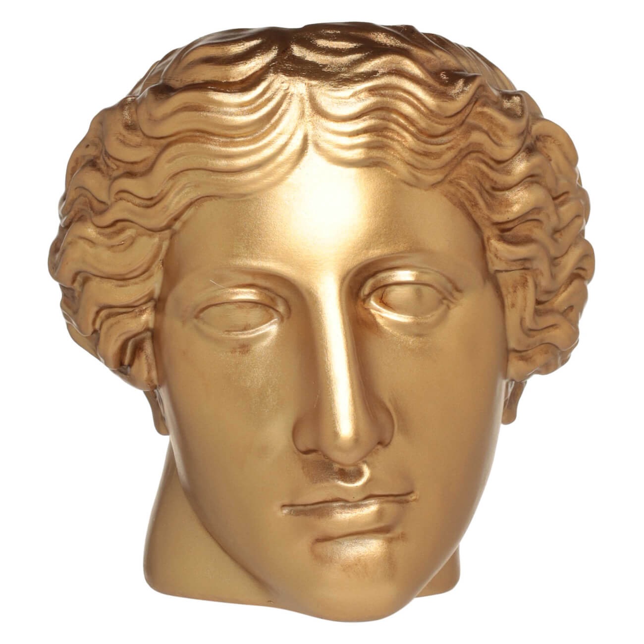 

Ваза декоративная, 17 см, полирезин, золотистая, Face