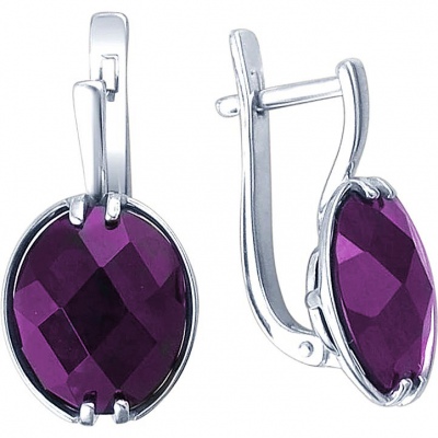 

Серьги из серебра с аметистом Эстет 45С2521427, 45С2521427