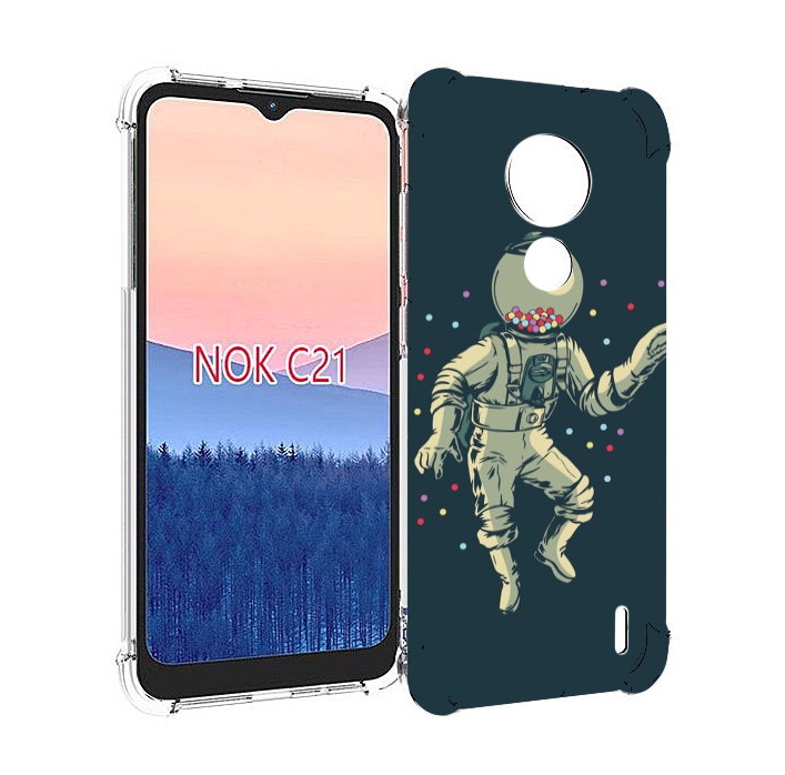 

Чехол MyPads Космонавт для Nokia C21, Прозрачный, Tocco