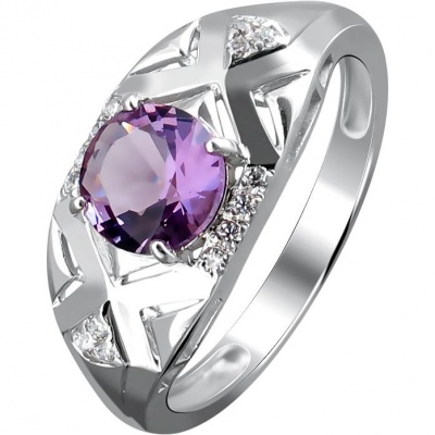 

Кольцо из серебра с Swarovski/фианитом р. 18 Эстет Н12К254447, Н12К254447