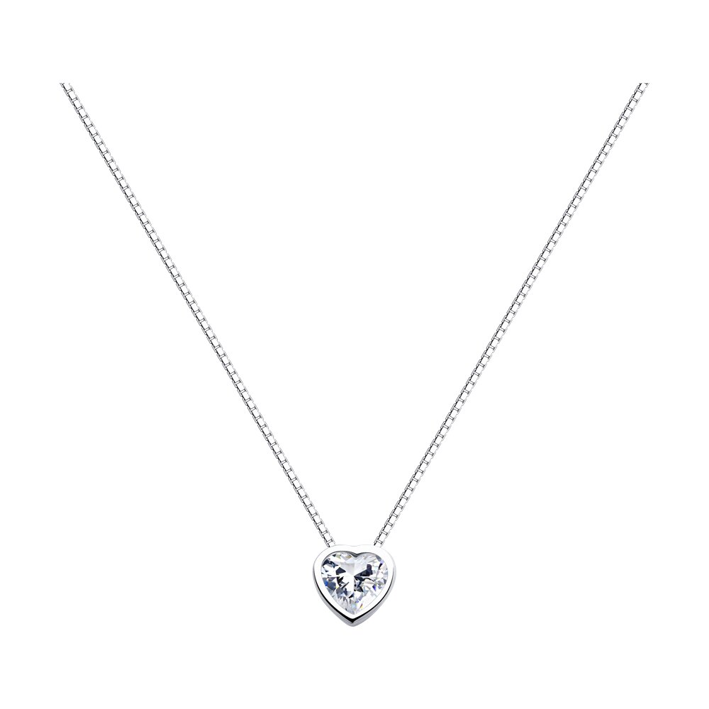 

Колье из серебра 38-43 см SOKOLOV 94070903-91, фианит, 94070903-91