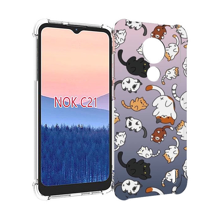 

Чехол MyPads Котики-летают для Nokia C21, Прозрачный, Tocco