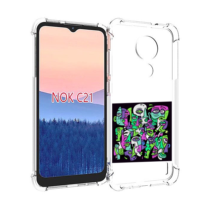 

Чехол MyPads Кривой эфир ATL для Nokia C21, Прозрачный, Tocco