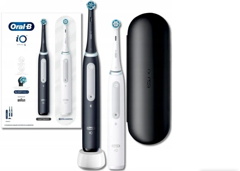 

Электрическая зубная щетка Oral-B iO Series 4 Duo белый, черный, iO Series 4 Duo