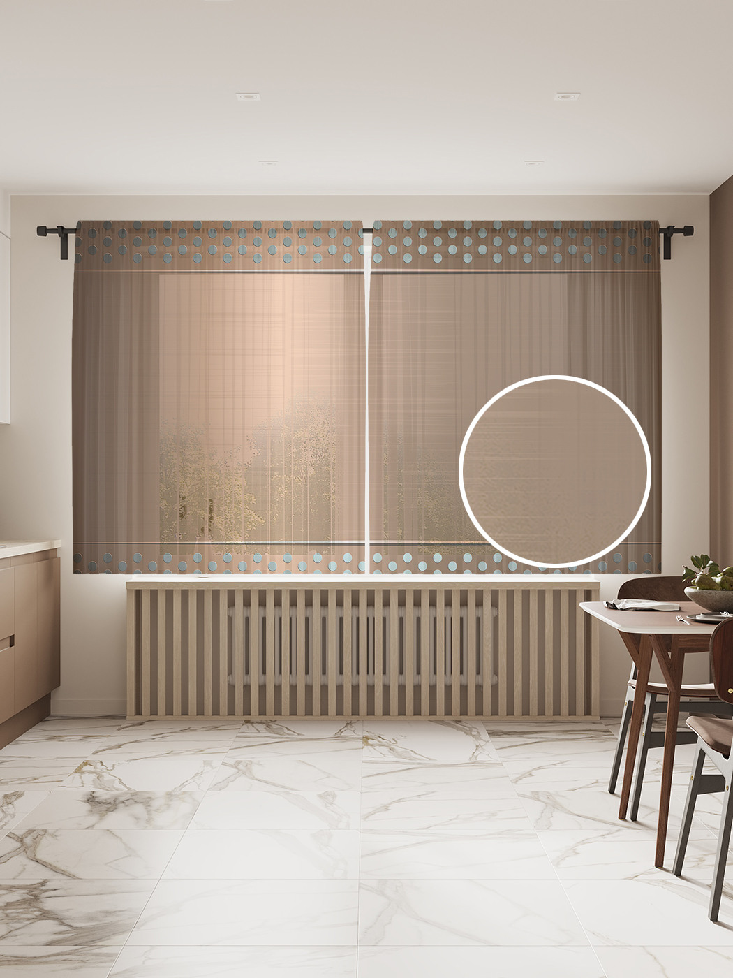 

Фототюль JoyArty "Два вида металла", 145x180 см (2 полотна со шторной лентой + 50 крючков), Два вида металла