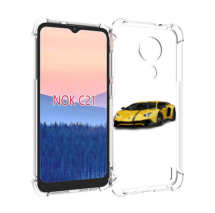 

Чехол MyPads Ламбо мужской для Nokia C21, Прозрачный, Tocco