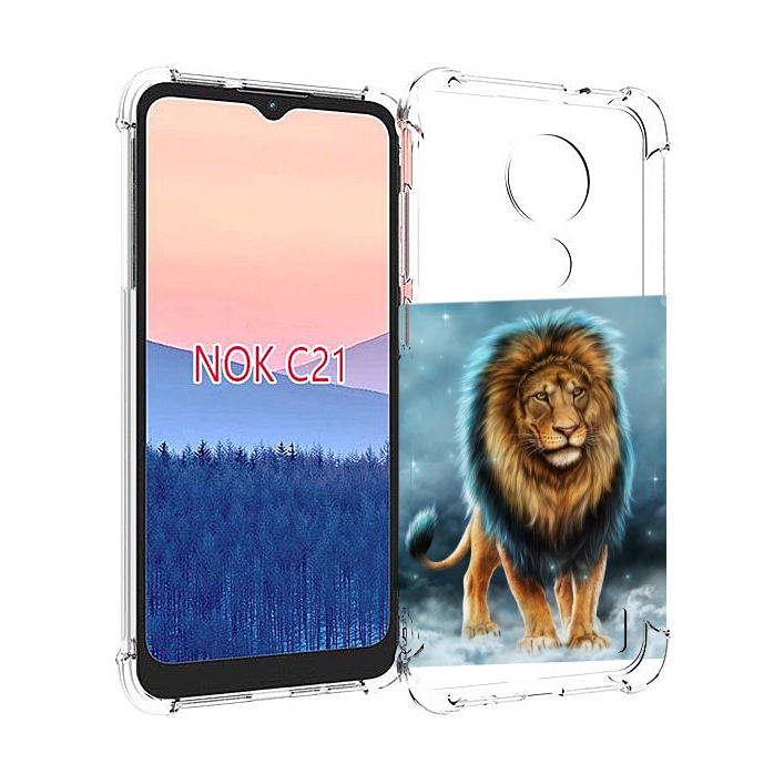 

Чехол MyPads Лев-в-тумане для Nokia C21, Прозрачный, Tocco