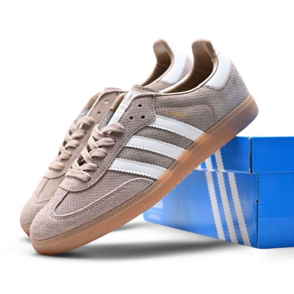 Кеды женские Adidas Originals Samba бежевые 5.5 UK бежевый