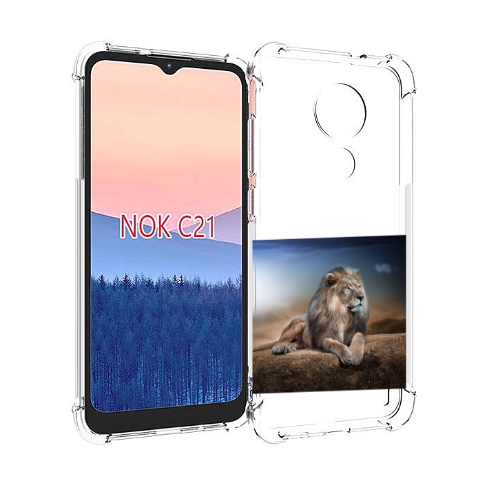 

Чехол MyPads Лев-наблюдает для Nokia C21, Прозрачный, Tocco