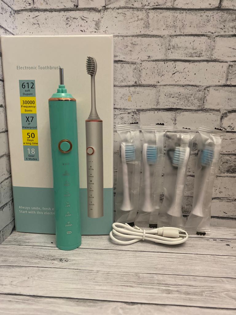 Электрическая зубная щетка SONIC TOOTHBRUSH X-18 зеленый