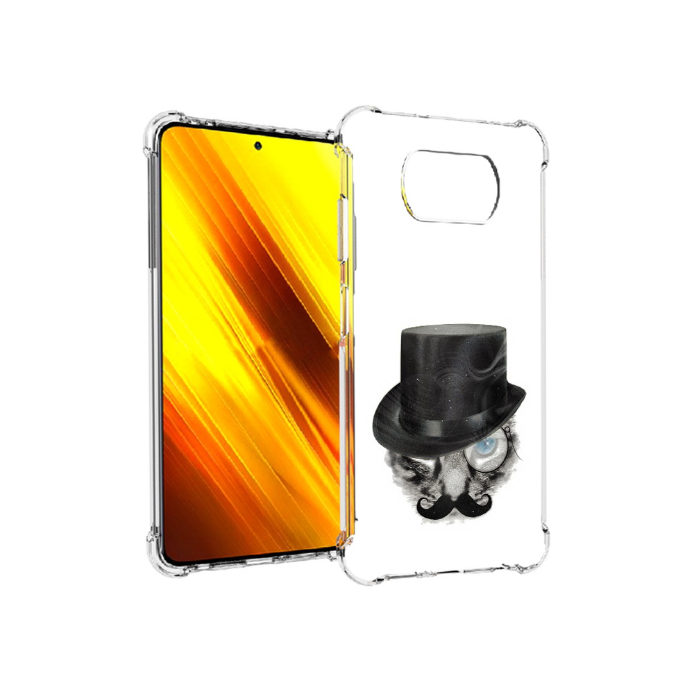

Чехол MyPads Tocco для Xiaomi Poco X3 интелегентный кот (PT154881.262.378), Прозрачный, Tocco