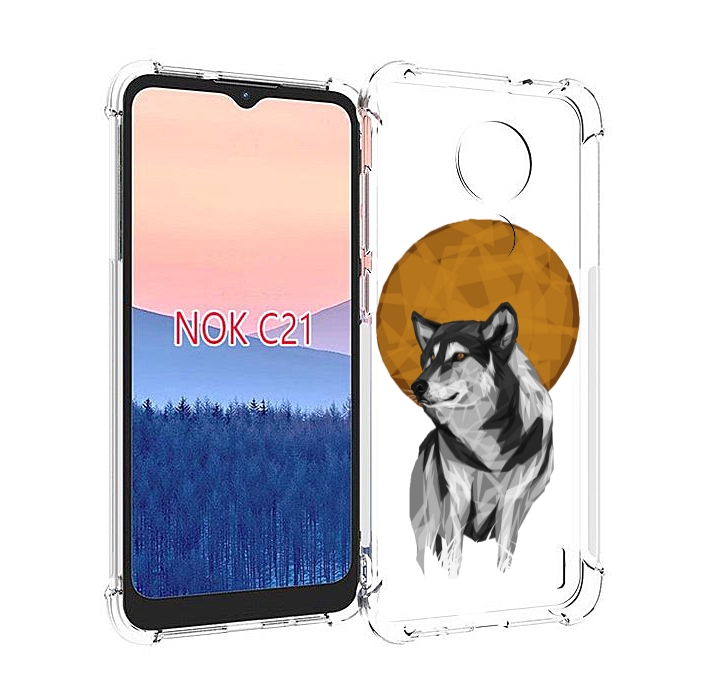 

Чехол MyPads Лунный волк для Nokia C21, Прозрачный, Tocco