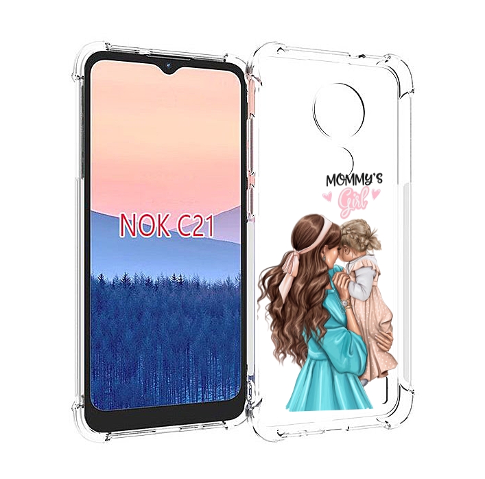 

Чехол MyPads Мама-девочки женский для Nokia C21, Прозрачный, Tocco