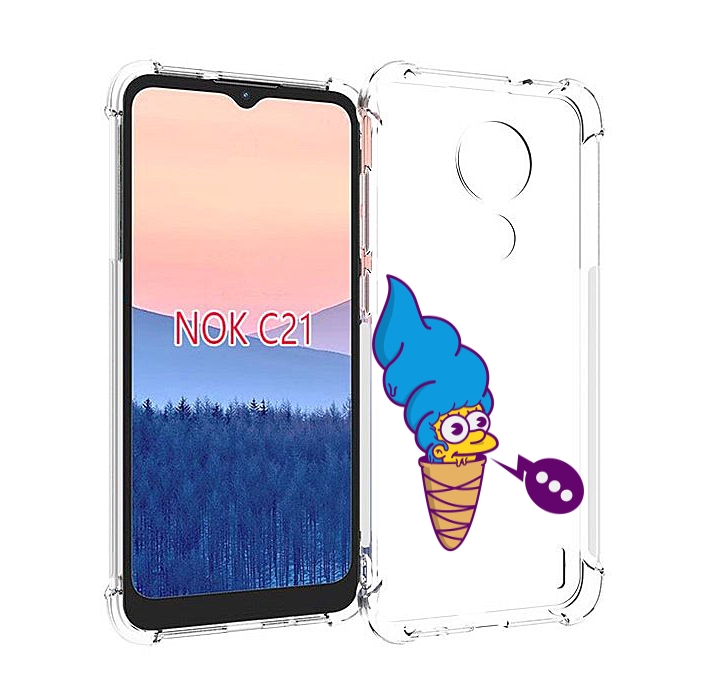

Чехол MyPads Мардж-рожок для Nokia C21, Прозрачный, Tocco