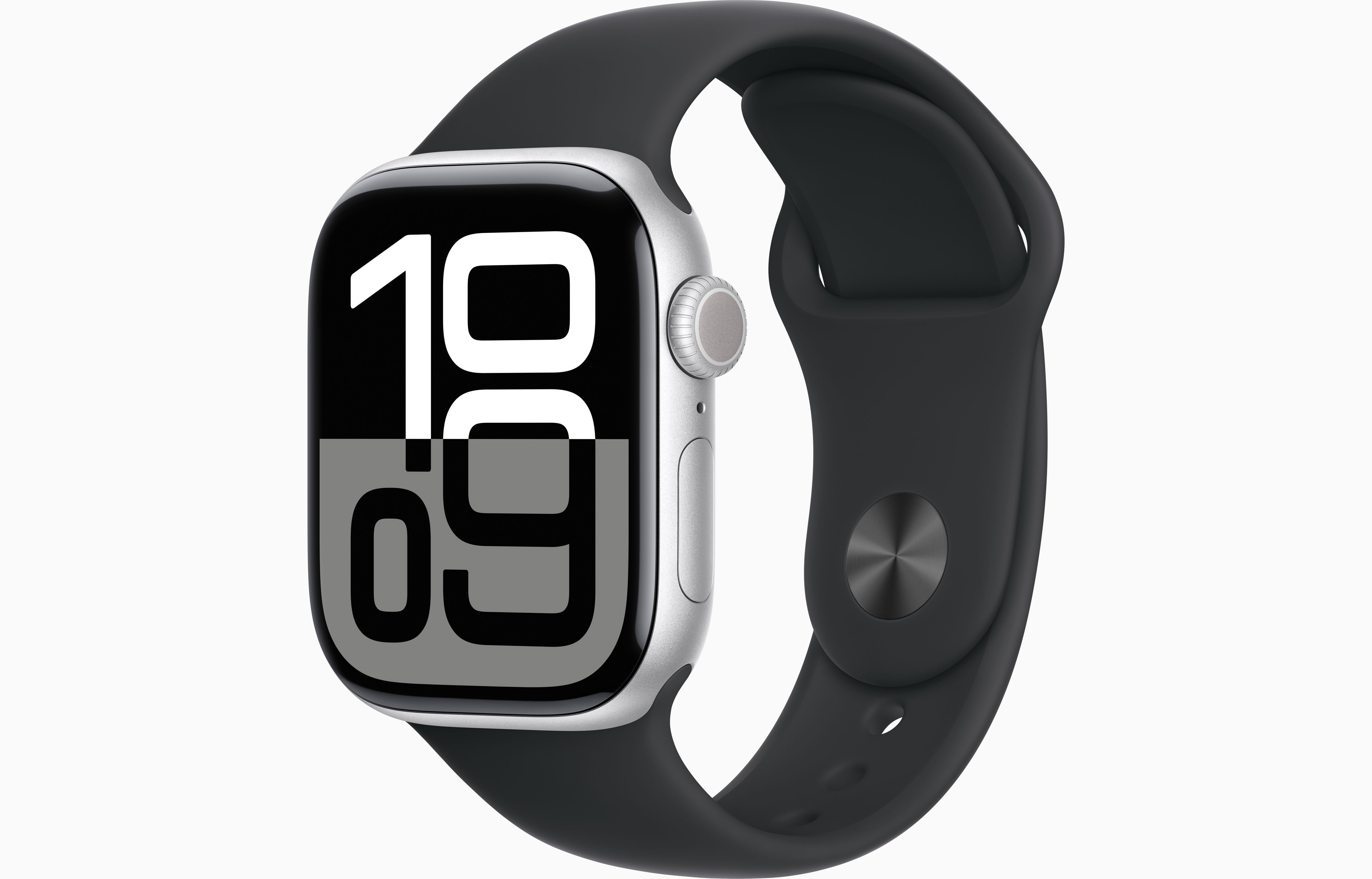 

Часы Apple Watch Series 10 Aluminium Silver 42mm GPS Sport Band Black S/M, Watch Series 10