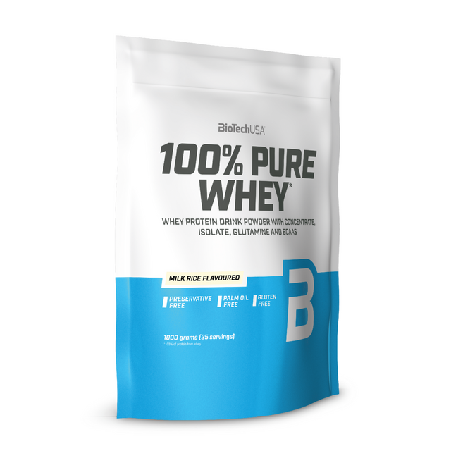 фото Протеин biotechusa 100% pure whey порошок 1000 г. рисовый пудинг