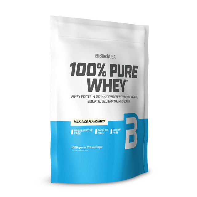 Протеин BioTechUSA 100% Pure Whey порошок 1000 г. рисовый пудинг