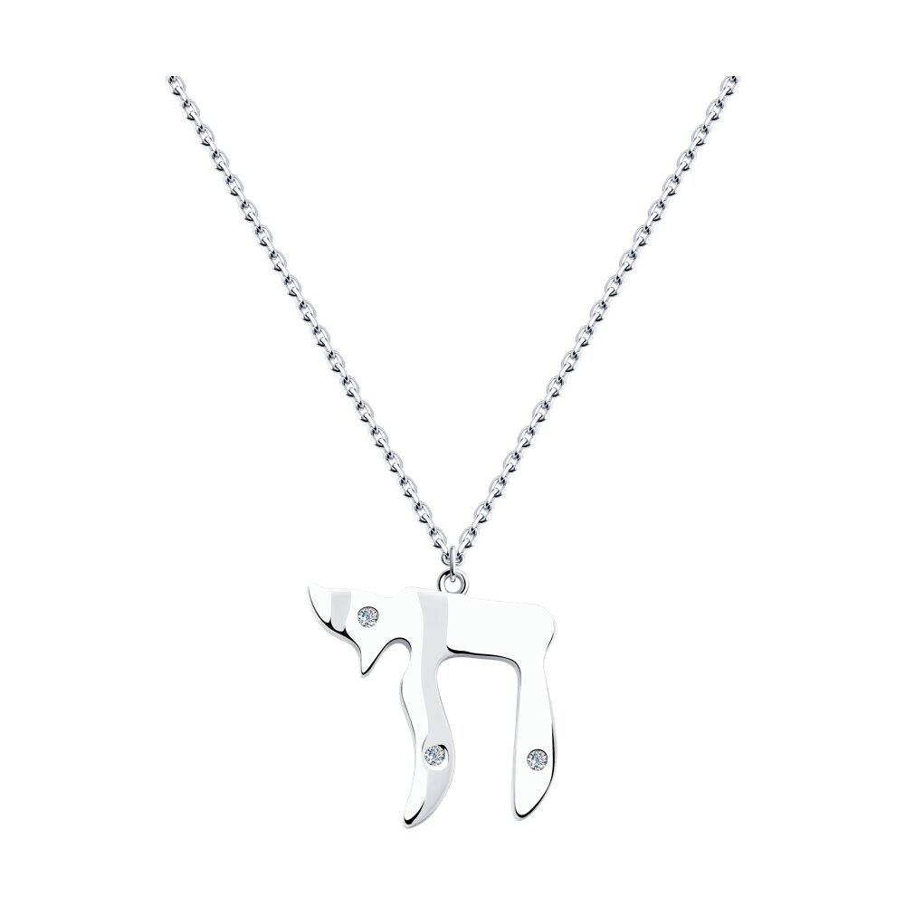 

Колье из серебра 40-45 см SOKOLOV 94070916-91, фианит, 94070916-91