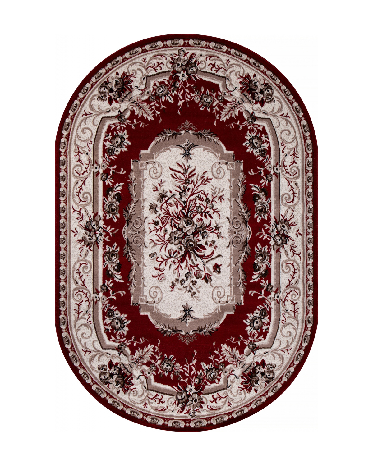 

Ковёр Merinos Gavana 180x250 овальный красный кремовый 5439