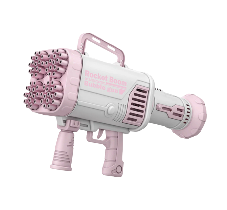 Аккумуляторная пушка - генератор мыльных пузырей Bubble Rocket, розовый